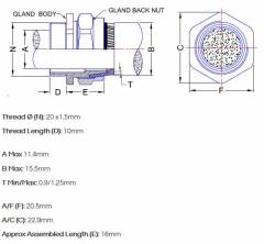 GLAND PACK/2 S20MM